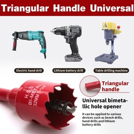 Bi-Metal Hole Saw Sets 3pcs 20mm 25mm 32mm M42 Holesaw Kit Circular Hex Shank Thin Wall Impact Hole Cutter Drill Bit with Arbors for Wood Metal Pvc Copper Plaster Steel Plate Drywall