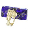 GlassOfVenice Women's Venetian Rectangular Ring - Blue R