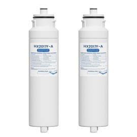 HX2017FR-A Water Filter Cartridge Compatible with Hisense HRF266N6CSE1, HRF266N6CSE, HRF209N6CSE, HRF254N6TSE, HRF254N6DSE Twist-In Models, 2 Pack
