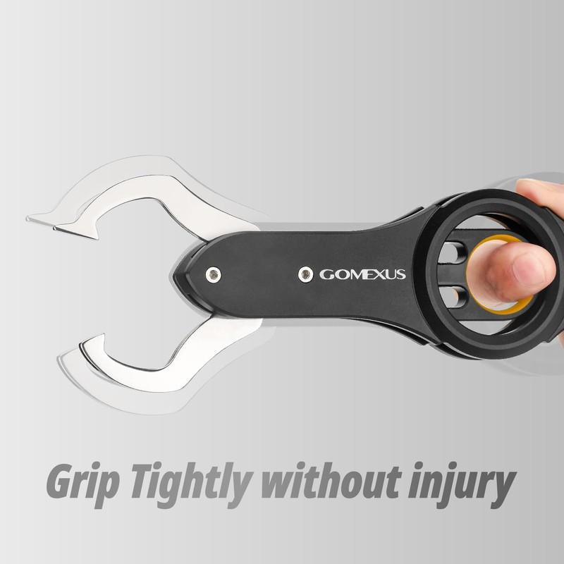 Gomexus Fish Lip Gripper with Scale,Max 40lbs Scale,for Safe Handling