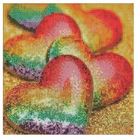 MISHBAY Diamond Painting Heart - 30 x 30 cm Diamond Painting Adults - Diamond Painting Pictures Love - DIY Romantic Surprise for Him and Her