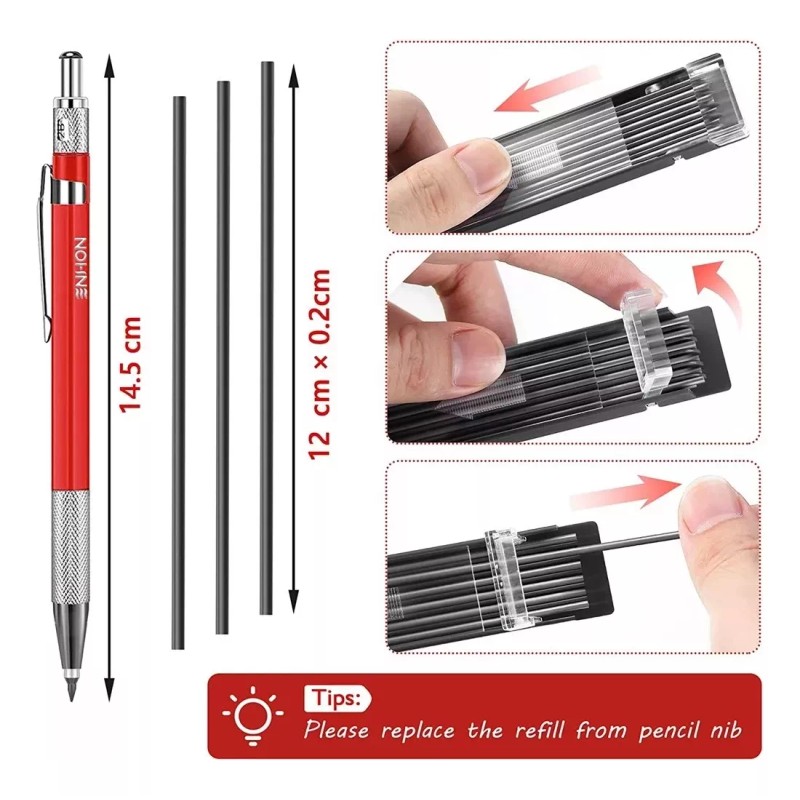 Other,Silver refill, engineering pen set Lápices De Metal Con 60