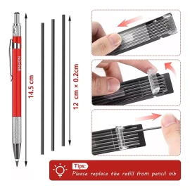Other,Silver refill, engineering pen set Lápices De Metal Con 60 Recambios Lápices De Soldadura