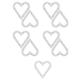 9Pcs Heart Wreath, Metal Heart-Shaped Wire Frame, 12 inch Width, for DIY Crafts Valentine's Day Home Wedding Decoration