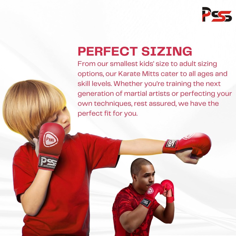 PSS Kids Karate mitt gloves for Boxing Martial Arts jab