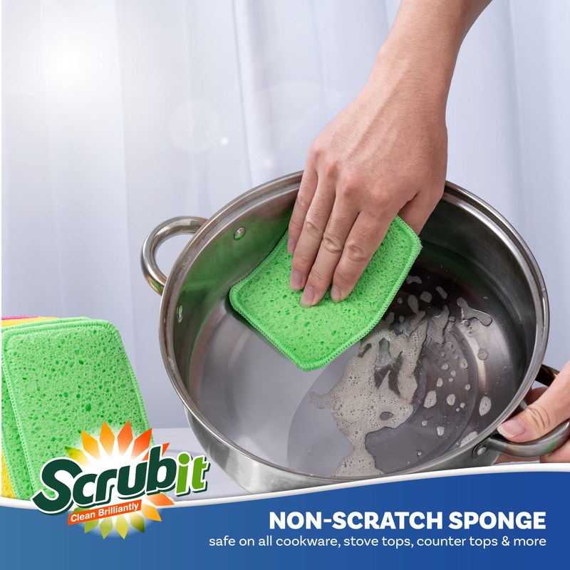 SCRUBIT - [12 Pack] Scrub and Wipe Cleaning Pads –