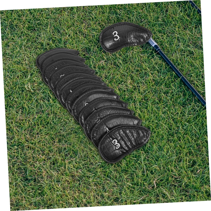 Totority 1set Pu Golf Club Covers Crocodile Pattern Protective Headcovers