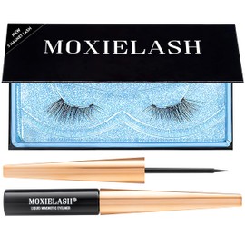 MoxieLash MoxieLash Magnetic Eyelashes with Eyeliner Kit - Baby Bundle - Natural Looking False Eyelashes - Set of Baby Lashes + Magnetic Eyeliner + Remover Swabs - USA Owned - No Glue
