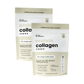 Feel Complete - High Protein Collagen - Premium Type 1 & 3 Hydrolysed Bovine Collagen - Halal - Skin, Hair & Nail - Includes Amino Acids - 600g (2x300g)