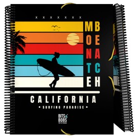 Grafoplás Folder made of plastic A4, flexible cover, spiral made of PVC, 30 polypropylene inserts, collection design Bits&Bobs pop up design, California, Maxiplas, perfect school material