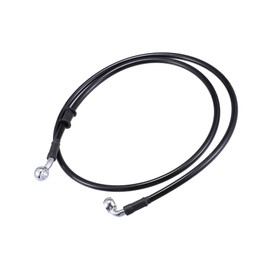 A ABSOPRO Car Hydraulic Brake Line Oil Hose Pipe Fitting 28° 90° AN3 M10 Black 120 cm Item Replacement