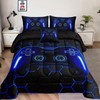 Tabeskly Boy Kids Hexagon Geometry Gaming Gamepad Gamer Bedding Double