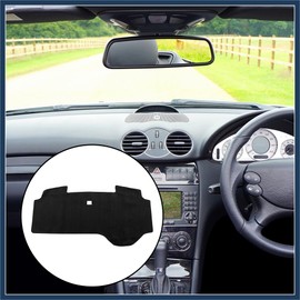 INFINAUTO Car Dashboard Cover Black Flannel for Mitsubishi Delica D5-R Stylish Design