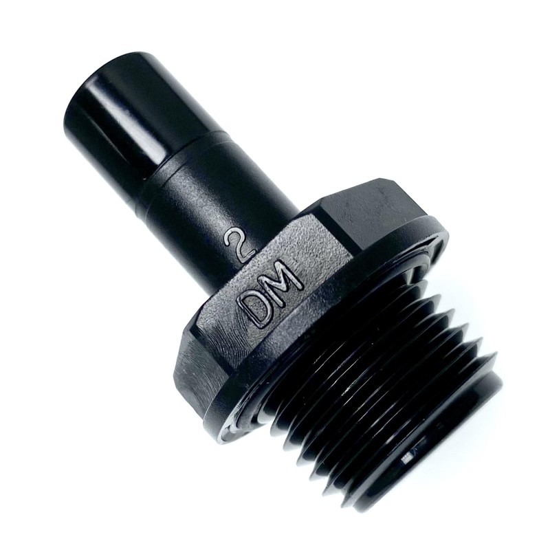 W4 Male Stem Adaptor - Black, 1/2 Inch