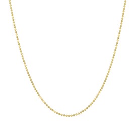 TOUSIATTAR 14k Rose and Yellow Gold-Filled Ball Chain 1MM Necklace Pendant for Jewelry 16-18 - 20-24 -30 inches (Yellow, 20)