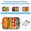 Homikit Stainless Steel Lunch Box with 2 Compartments, 850 ml