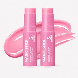 PDRN - Bálsamo múltiple de colágeno rosa, bálsamo facial y corporal K-Beauty para debajo de los ojos, cuello, frente, líneas sonrientes y labios, barr