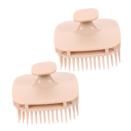 PACKOVE 2pcs Hair Scrubber Shampoo Brush Handheld Scalp Massager for Deep Cleansing Reduces Dandruff Oil for Home Gym and Travel Use