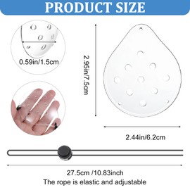 Mabor 4Pcs Eye Shield After Cataract Surgery for Sleeping After Surgery, Clear Eye Patch with Elastic Adjustable Band Longer & Wider for Adults