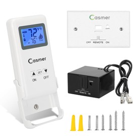 Casmer Gas Fireplace Remote Control,Fit for Empire skytech Rasmussen ect Fireplace,Replace FF28 DV-210-SG 9800332 TS/R-2 SKY-TS-R-2-A SE TS-2R RPK3E SE-UP1 SPK3E,Child-Proof,3 YR Warranty,NO Battery