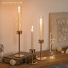 NUPTIO Hurricane Candle Holder for Candlestick: 6 Pcs Gold Taper