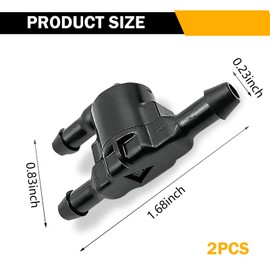 Polcatay Windshield Washer Valve, 3 Port Tight Fit Leakproof Connection Tube, Wiper Washer Windshield Check Valve Cleaning Accessory Standard Replacement 8532128020, Compatible with Lexus (Black)