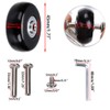 SUMNACON 4pcs 45x18mm Luggage Suitcase Replacement Wheels Rubber Castors Bearings