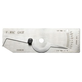 HFS(R) V-WAC Single Weld Gage Welding Inspection Thread Gauge Inch Stainless Steel Checks Undercut Crown Height Porosity Pits