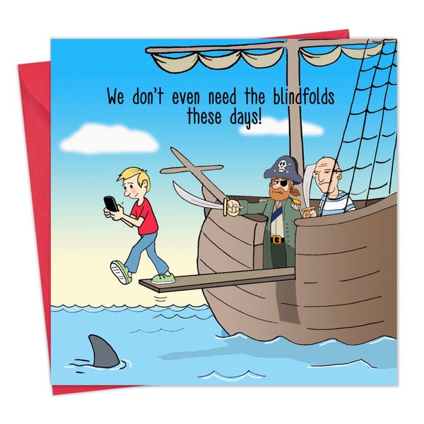 Twizler Funny Card Pirates - Blank Card – Funny Card Birthday – Humorous Birthday Cards – Funny Teenager Card - Funny Birthday Card Women – Funny Birthday Card Men – Mothers Day Card –Fathers Day Card