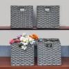 Foldable Synthetic Plastic Wicker Storage Basket with Iron Wire Frame