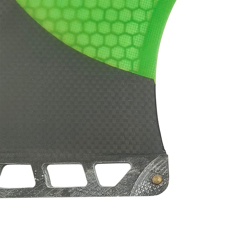 UPSURF Surfboard Single Fins Fiberglass Longboard Green Honeycomb+Carbon 8Inch Surfing