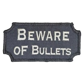 Unbranded BEWARE OF BULLETS MILITARY ARMY TACTICAL ACU LIGHT HOOK MORALE PATCH