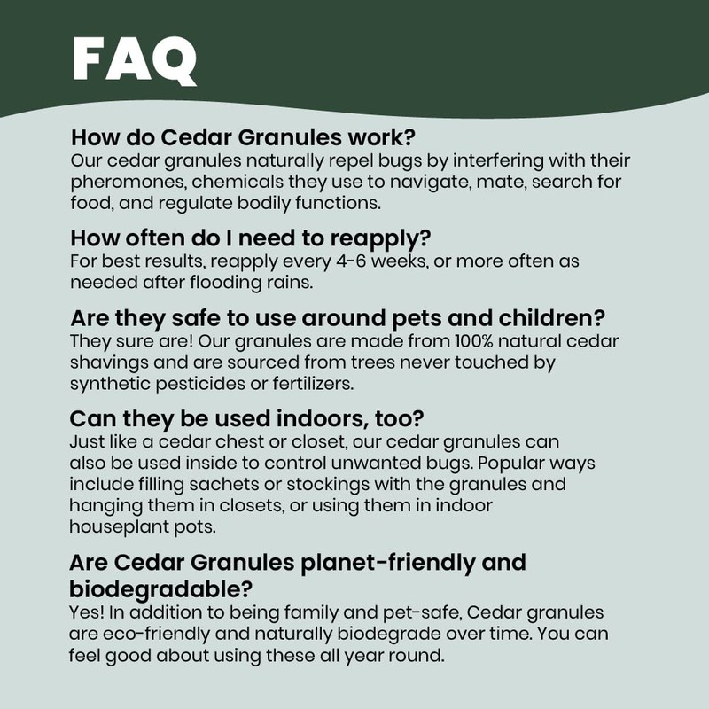 Cedar Lawn Patio Granules | Use on Fleas, Ticks, Ants,