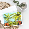 Caroline's Treasures Banana Cabana Greeting Cards Pack of 8 Blank