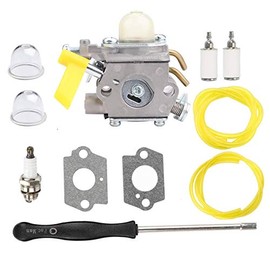 Hippotech 308054043 Carburador para Homelite UT32601 UT32601A UT32605 UT32651 UT32651A UT32655 26cc para Ryobi RY09800 RY28021 RY28041 RY28000041 5 mmer