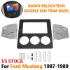 Junomabix 87-89 Black Radio Relocation Double Din Trim Bezel Panel