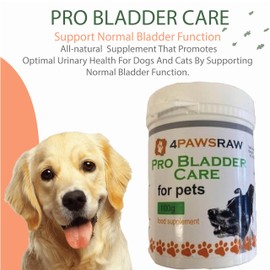 4PAWSRAW Pet Supplements Bladder Care Powder Supplement For Dogs & Cats – Maintains Urinary Health (100g Powder)