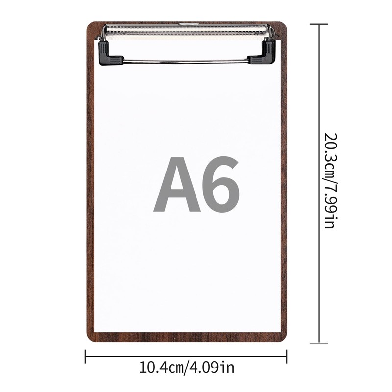 DONGLI 10 Pack Mini Clipboard A6,Clip Board with Low Profile