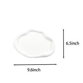 1 Pc Gypsum Cloud Shaped Jewelry Tray Trinket Dish Ring Key Perfume Vanity Dish Decorative Jewelry Bowl Plate for Aesthetic Home Storage