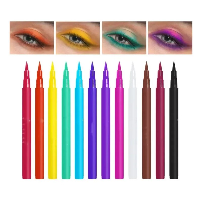 Set 12 Lápices Delineador Para Ojos Y Rostro