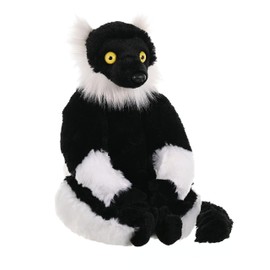 Wild Republic Lemur Plush Stuffed Animal Toy, Gifts for Kids, Black and White, 12 Inches