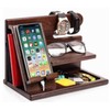 SAISAC Wooden Cell Phone Charging Docking Station Stand Organizer Compact