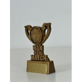 Football Man of the Match Gold Award - Ideal for Competitions, Tournaments, Events, Winners, Champions, Best Player, Well Played, Achievement, Kids Party, League, Grass Roots, Prize, Ornament, Momento