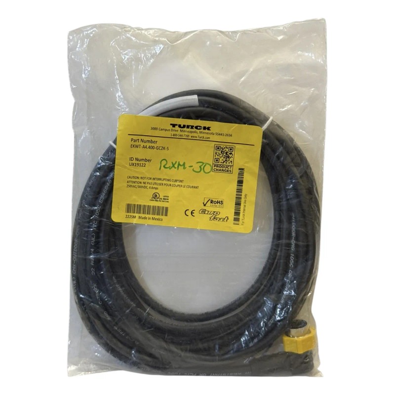 Lote 4 Pz Cable Turck Ekwt-a4.400-gc2k-5 M12 4 Pin