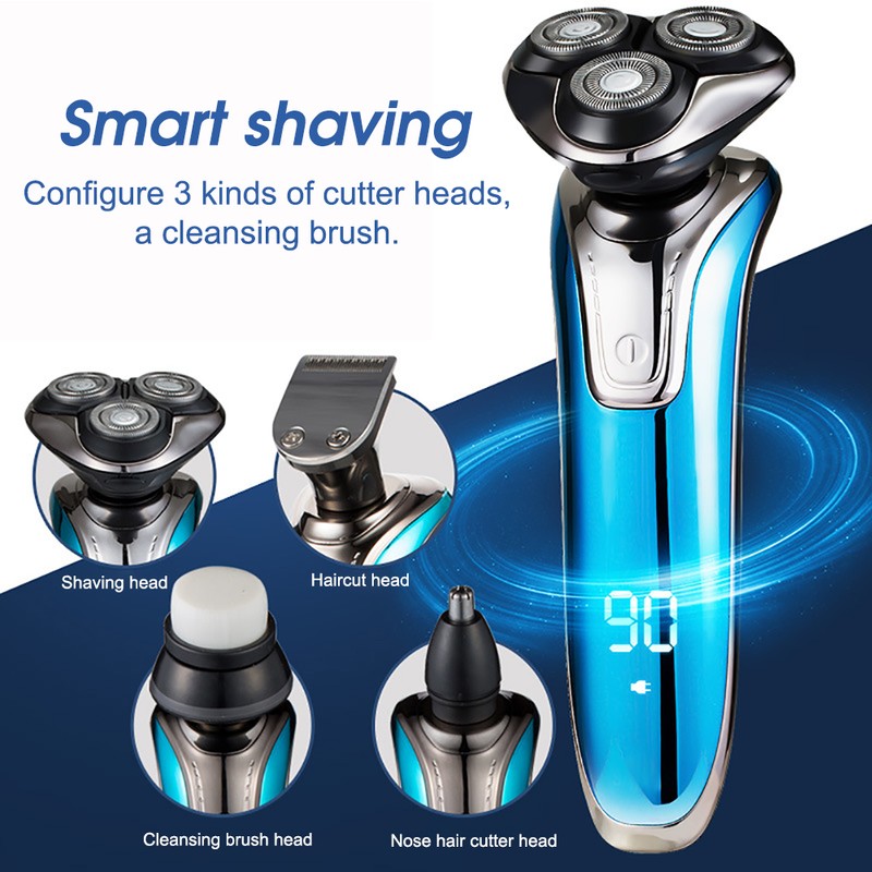 Electric Shaver Razor for Men 4 in 1 Rotary Shaver