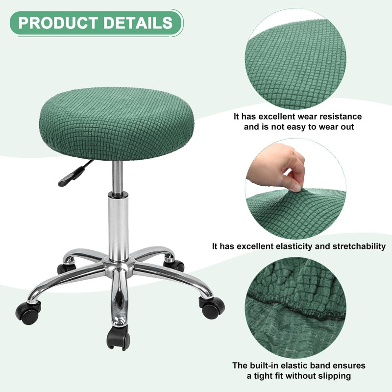 M METERXITY 1-Pack Bar Stool Covers Round, for 12-14 Inch