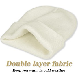 ZOORON 1&2 Packs Beanie for Men Women Men's Beanie Hat Acrylic Knit Cuff Beanie Cap Slouchy Knit Skull Cap Warm Winter hat Yellow