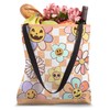 Retro Jack-o-Lantern Flowers Tote Bag