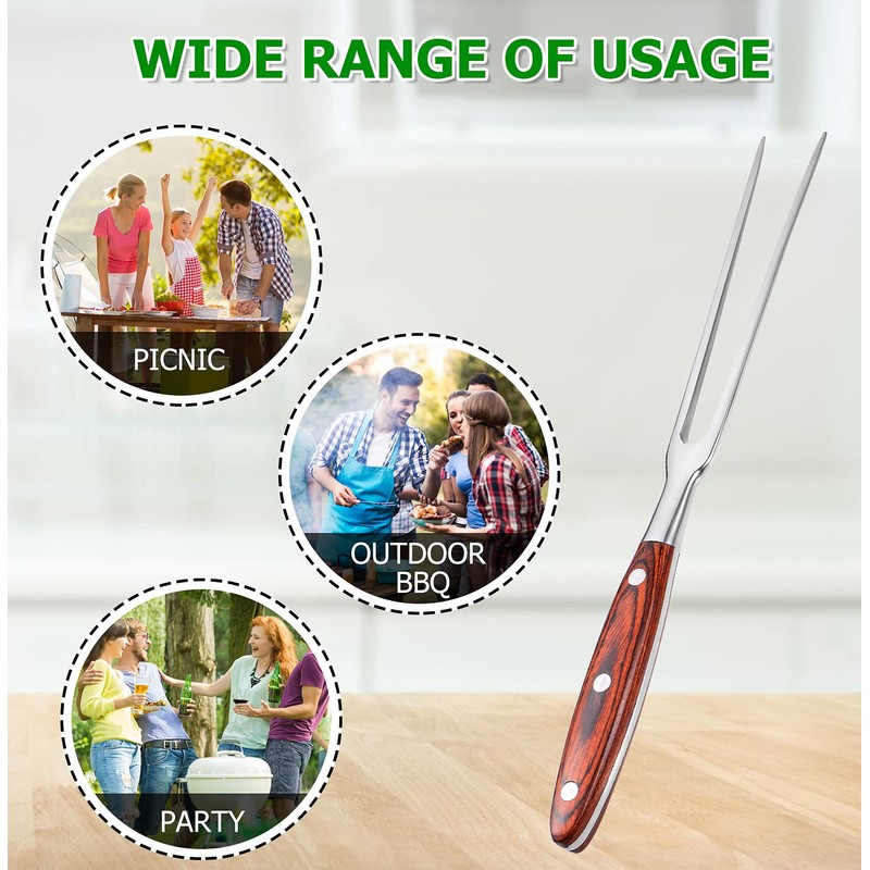 UPKOCH BBQ Fork Stainless Steel Meat Fork Cook Forks Two