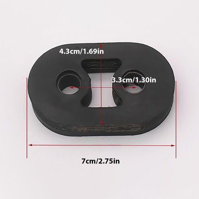 Rubber Muffler Hanger | Double- Automotive Exhaust Hangers Tailpipe Damping